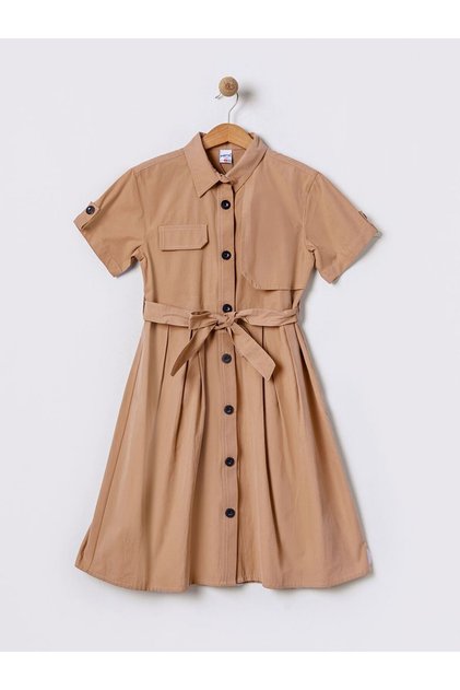 Girls' Cotton Short Sleeve Dress