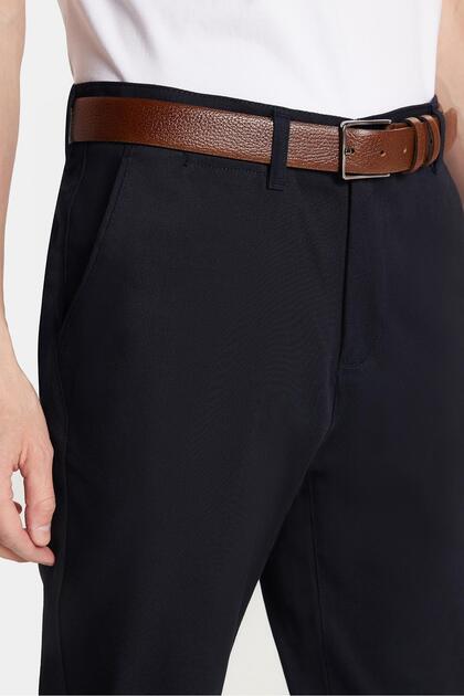 Tudors Erkek Slim Fit Chino Esnek Yandan Cepli Önü Fermuarlı
