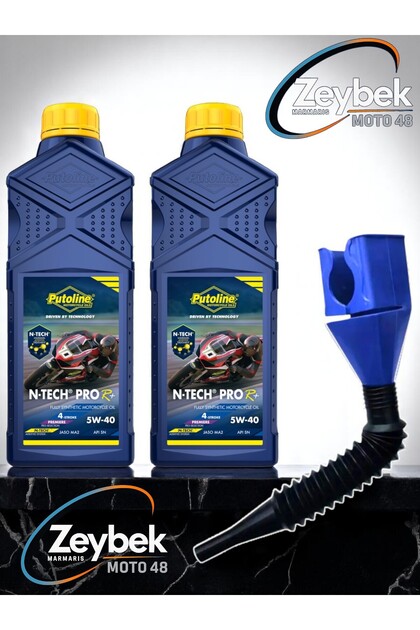 2 ADET N-TECH PRO R+ TAM SENTETİK 4 ZAMANLI 5W40 MOTOSİKLET YAĞI + Yağ Dolum Aparatı