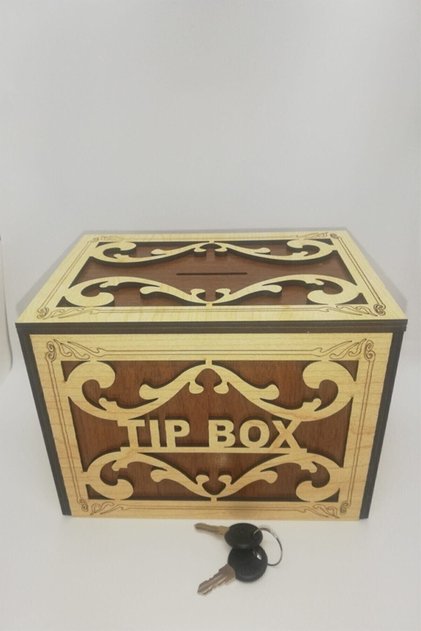 Cutie tip lemn Cutie tip tip cutie cu cheie Cutie tip cutie din lemn 20x13x13 cm