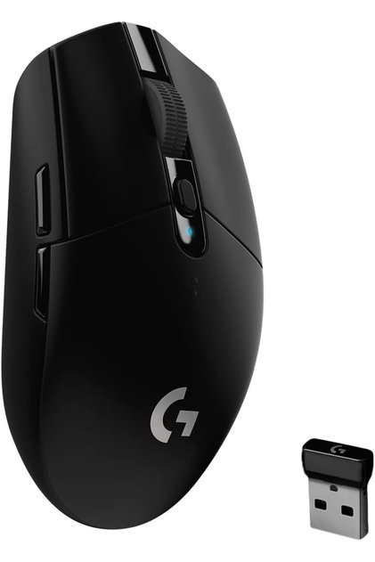 ماوس ألعاب لاسلكي G G305 Lightspeed بدقة 12,000 نقطة في البوصة، أسود 910-005283