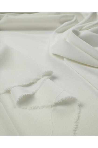 Crepe in White Color Width: 145