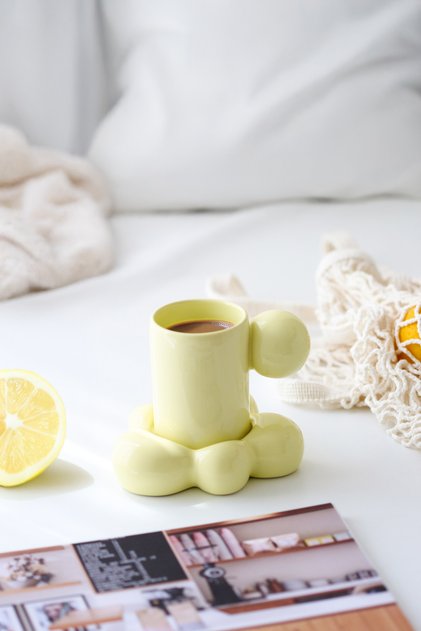 Cloud of Ceramic Hand Made Ceramic Cup / 100 ml Cup