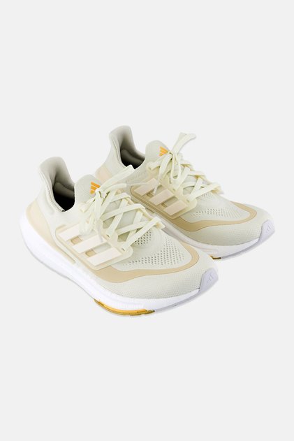 Women Ultra Boost Light Lace Up Running Shoes, Ivory