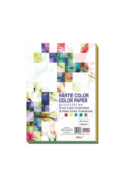 Hartie color A4 80g set 50 Libra HC8050