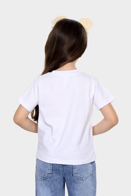 Girl's Combed Cotton Crew Neck Basic T-Shirt