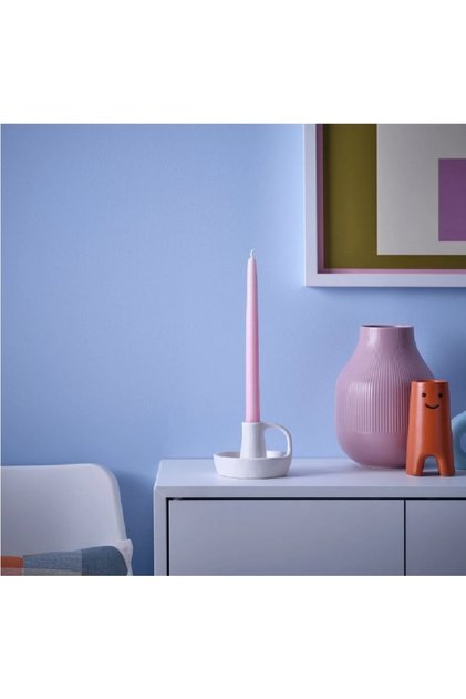 KLOKHET şamdan mumu, açık pembe, 5.5 saat, 8 adet, 25 cm impala ticaret