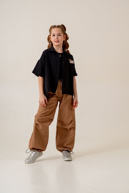 Girl's Short Sleeve Double Shirt 1811
