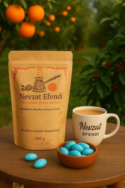 Nevzat Efendi Portakallı Dibek Kahvesi 200 G – Doğal, Taze