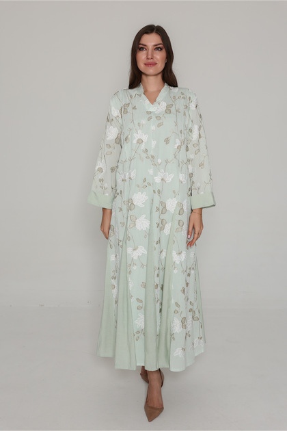Floral Embroidered Modern Jalabiya