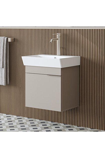 Likya Ayaksız Tek Kapaklı Lavabolu 49 Cm Banyo Dolabı Alt, Mini Lavabolu Alt Banyo Dolabı