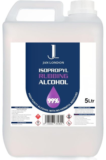 Isopropyl Rubbing Alcohol 99.9% 5L | High-Purity Multipurpose Cleaner for Home, First-Aid & More