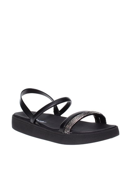 Ladies Flat Sandals Black | Made In Brazil