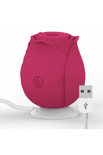 Accesoriu masaj Rose, Irisana, 10 moduri de aspiratie, silicon medical, rezistent la apa, USB