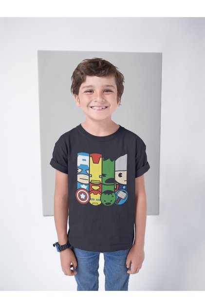 Captain America, Ironman, Hulk, Thor Printed Unisex Avengers Avengers Movie Kids T-Shirt (1-12 Years)