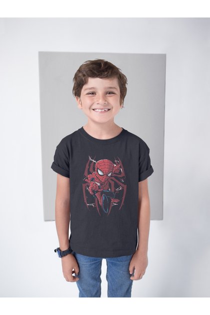 Superhero Spider-Man Printed Unisex Spider-Man Movie Children's T-Shirt (1-12 Years)