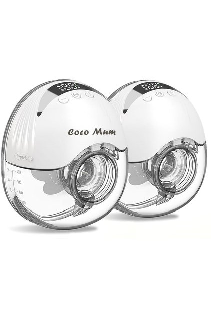 Pack 2 Wearable Breast Pump Hands Free, Wireless Electric Breast Pump with 4 Modes, 210 ml Capacity,