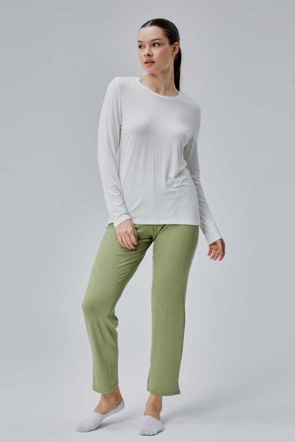 Lily 1St Quality Bamboo Lycra Women's Long Sleeve Pajamas Suit