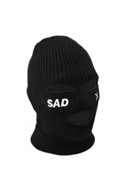 SAD Black Heart And Gun Snow Mask