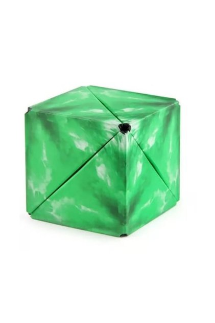 Cub Magnetic, Geometrica, Anti-stres, Puzzle 3D, 72 de forme, Verde