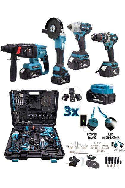 BRANZEG 36V 5li Beşli Sarjlı Matkap Seti Somun Sıkma Hilti Darbeli