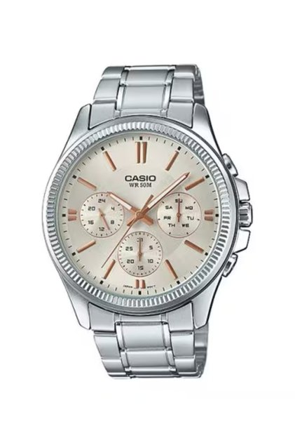 CASIO Men's Analog White Dial Watch - MTP-1375D-7A2