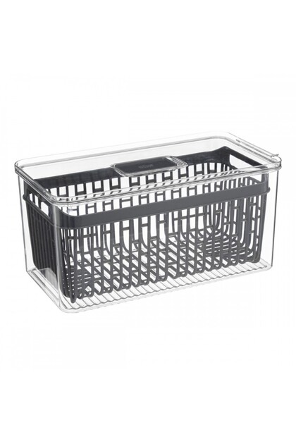 Cutie mică pentru organizator de frigider, acrilică, cu capac, 32 x 15 x 16 cm