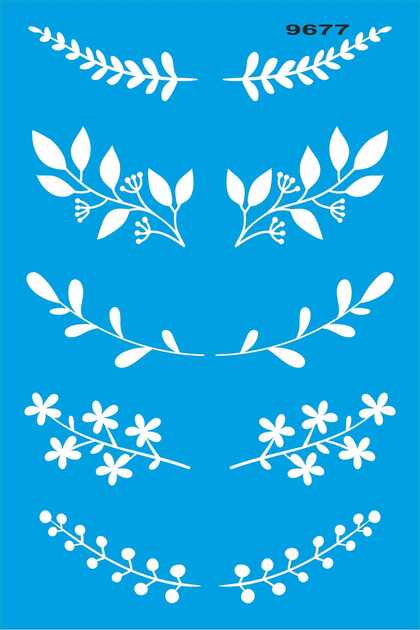 Spring Branches - Stencil Painting Template 20X30Cm