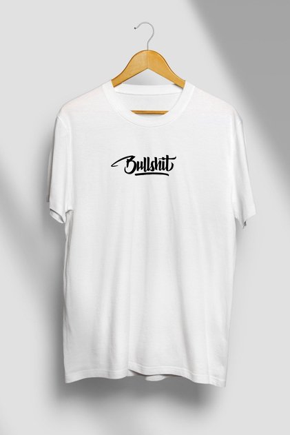 Bull Sht White O Neck 100% Cotton Unisex Oversize T-shirt
