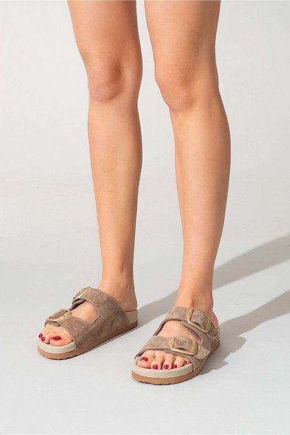 7543 Women's Leather Slippers
