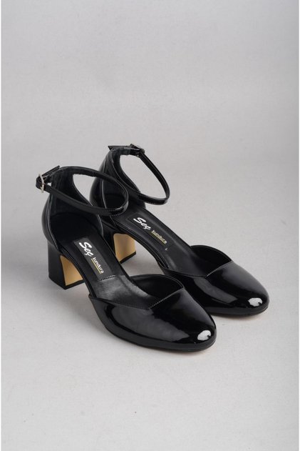 Seç 8355 Heeled Shoes (Heel Height: 6 cm) Black Patent Leather