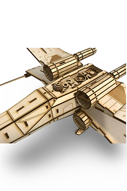 ALGWOOD 588 Parça Star Wars X-Wing Ahşap Uzay Savaş Uçağı Maketi