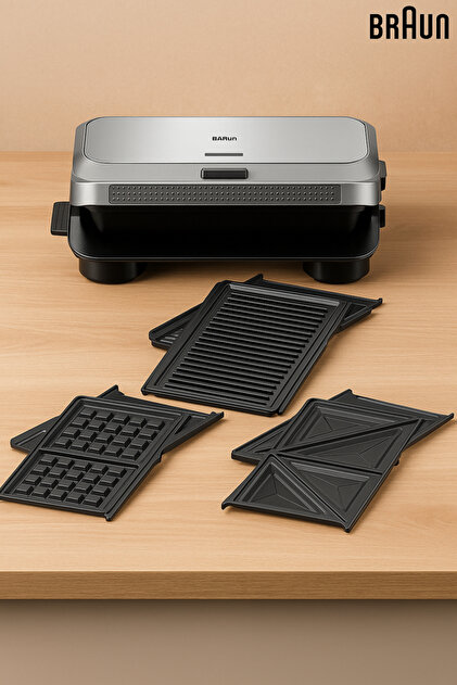 Braun SnackMaker 5 Çift Taraflı Sandviç ve Yapışmaz Yüzey-Tost ve