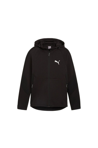 EVOSTRIPE Суичър с цип и качулка с качулка DK PUMA Черен
