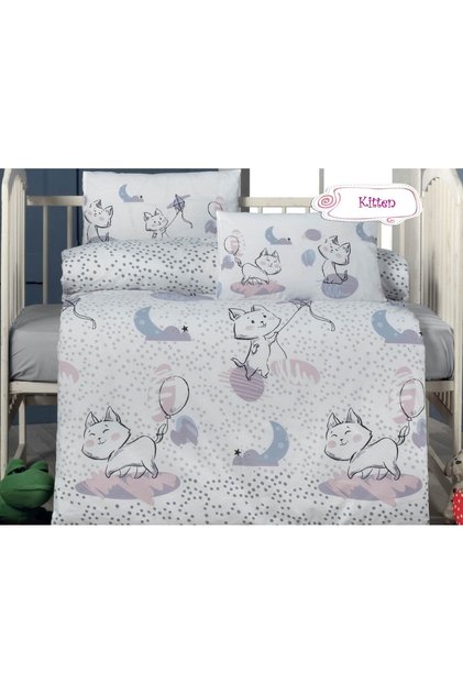 Patterned Baby Duvet Cover Set (Duvet Cover, Sheet, 2 Pillow Sets)
