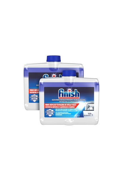 FINISH διάλυμα καθαρισμού πλυντηρίου πιάτων, 2 x 250ml