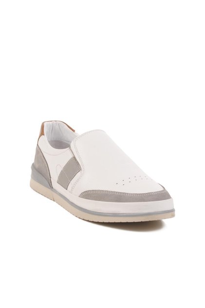 White Genuine Leather Men's Casual Shoes 5Y2064-R176 m
