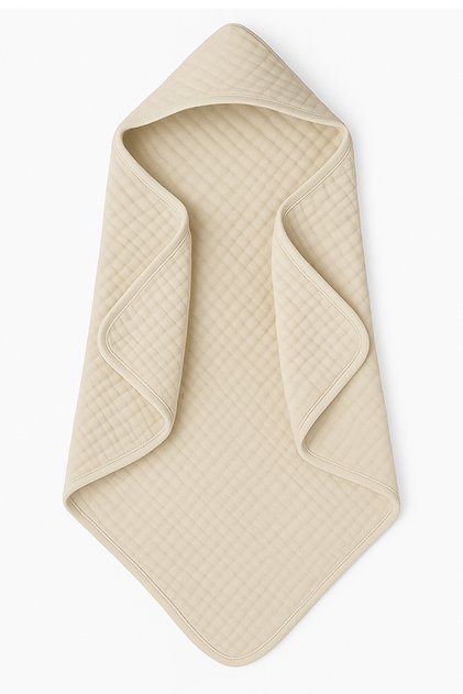 Newborn Baby Muslin Bath Towel with Hood, 4 Layers, Thick, Soft and Absorbent 100% Cotton
