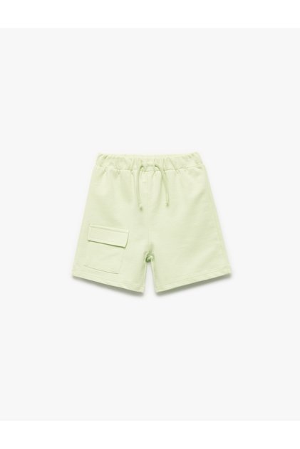 Cotton Lace-Up Shorts with Pocket Detail