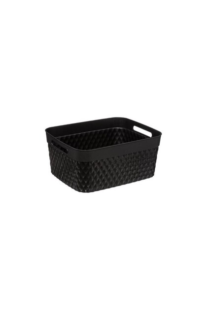 Cutie de depozitare disco neagră, plastic, 15 litri, 29,5x37x16,4 cm