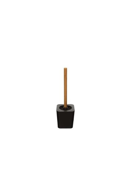 Perie de toaletă din bambus negru, suport 11,6 x 38 cm