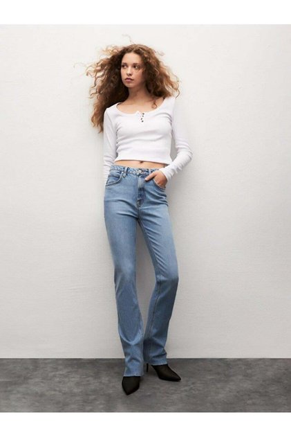 Betıana X Straight Leg High Waist Jean Pants 009516741600855740