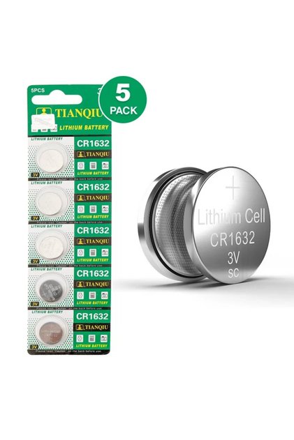 CR1632 Lithium 3V Batteries - 5 Pieces