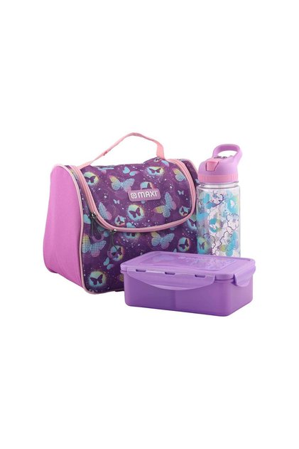 Lunch hBag+Lunch Box+Water Bottle Set-Purple