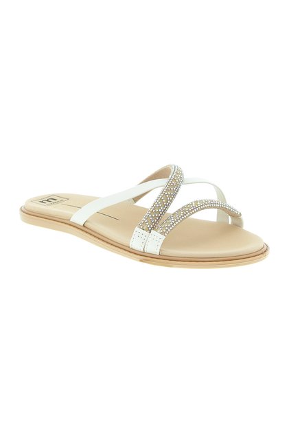 Ladies Flat Sandals Off White | Made In Brazil