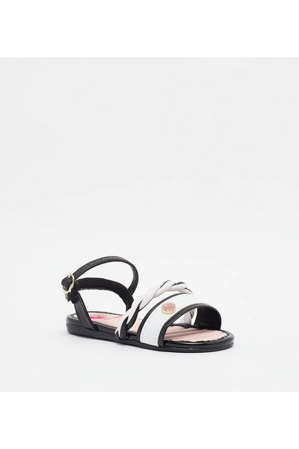 Infant Girls Sandals With Back Strap Black | Made In Brazil