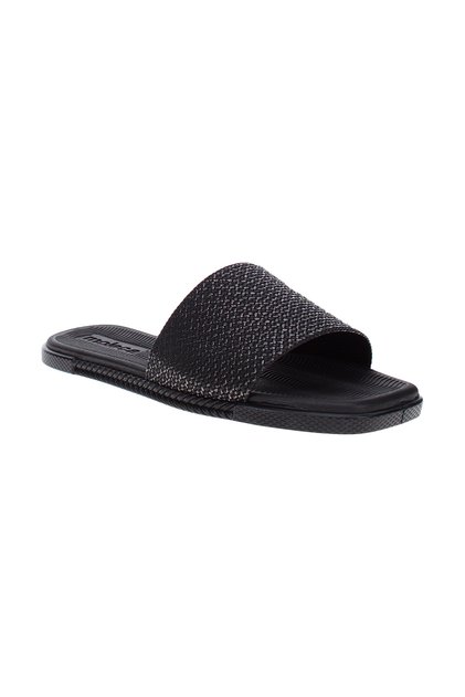 Ladies Flat Sandals Black | Made In Brazil