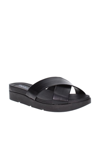 Ladies Low Heel Sandals Black | Made In Brazil