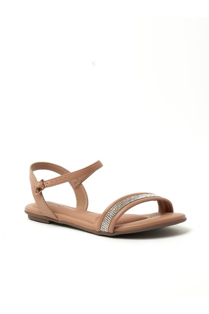 Ladies Sandals With Back Strap Nude | Made In Brazil