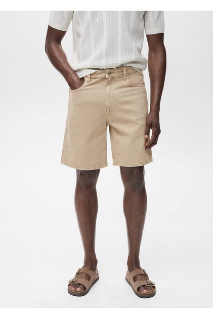 Regular fit jean bermuda şort